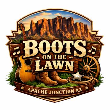Logo for Boots on the Lawn event in Apache Junction, AZ.