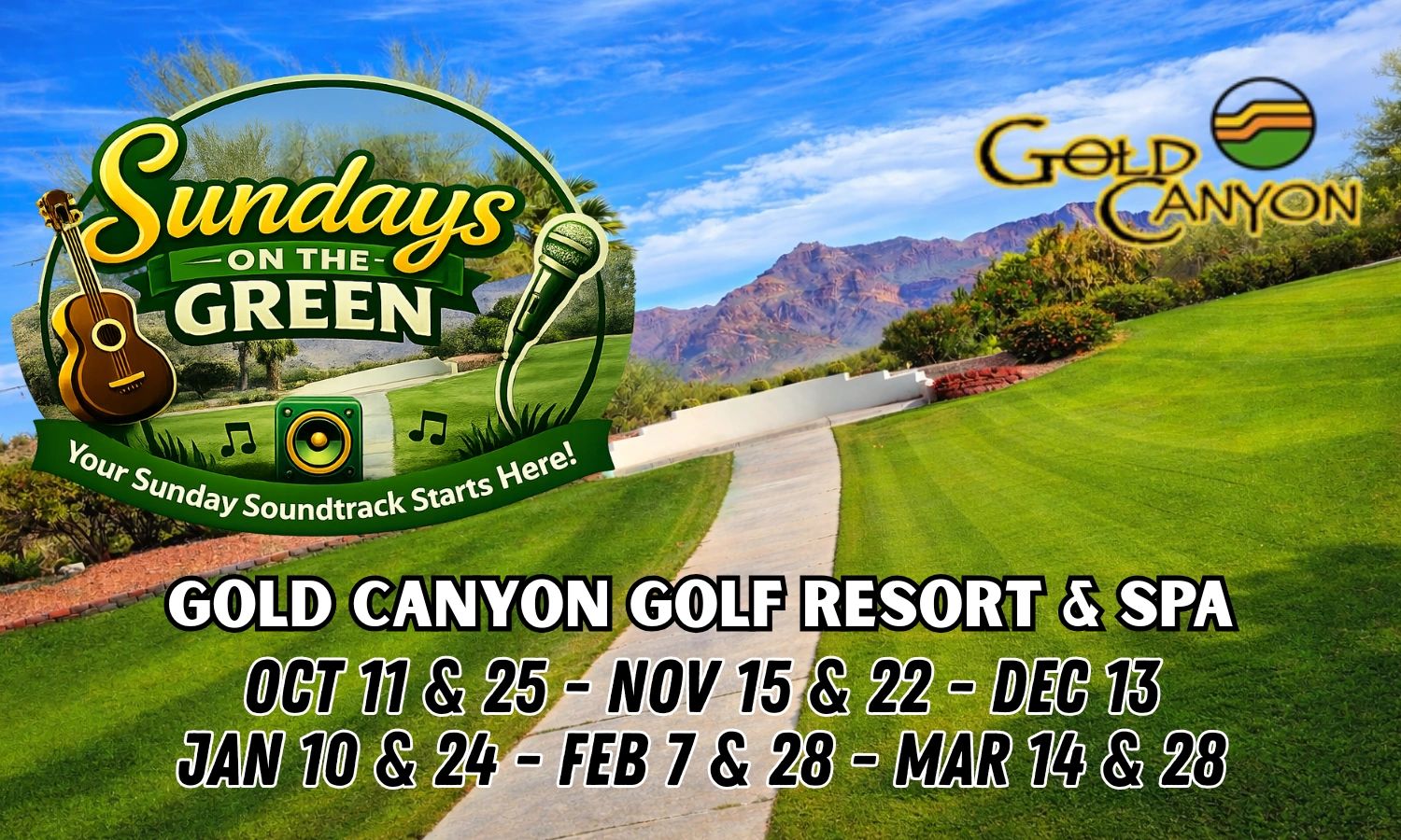 Sundays on the Green music series at Gold Canyon Golf Resort &amp; Spa.