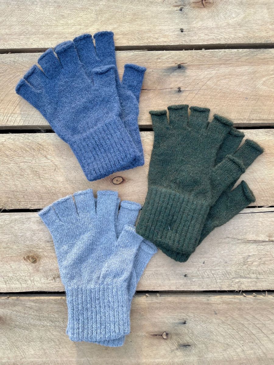 Alpaca Work/Play Fingerless Alpaca Gloves