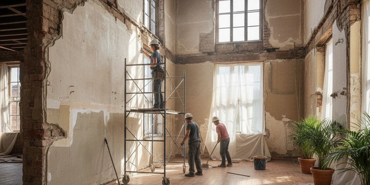 Vendors restoring a property to it's former self.