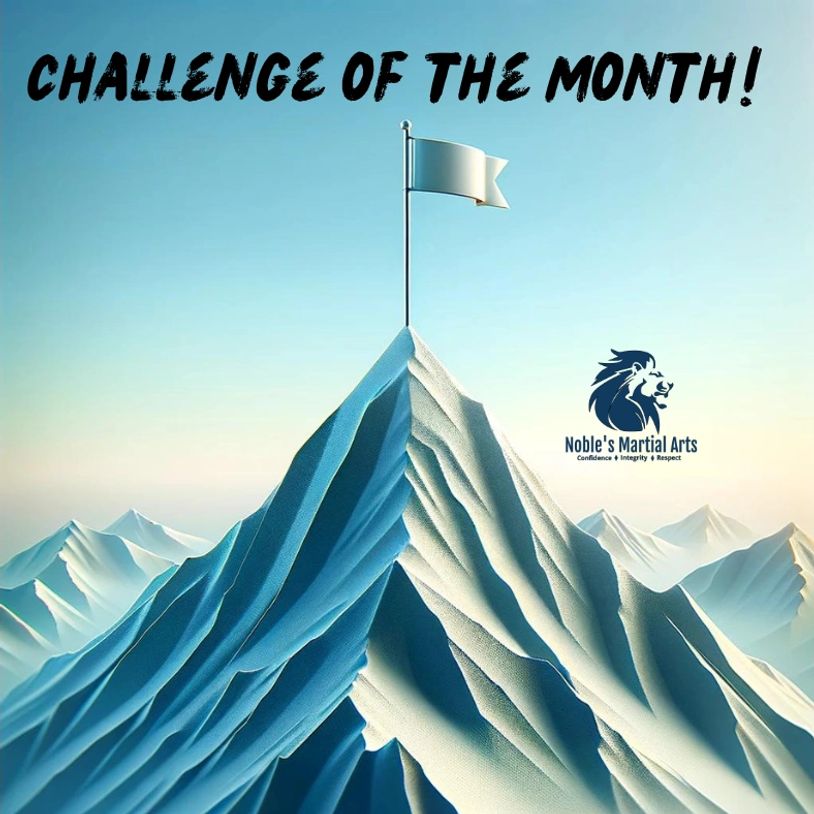 Noble's Martial Arts challenge of the month for it's homeschool martial arts students in Wake Forest