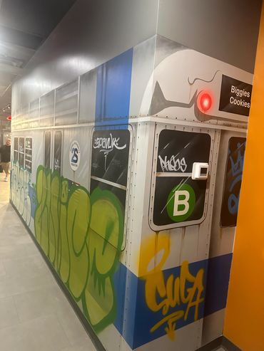 Subway Trainyard mural at Biggies Cookies in Peoria, AZ