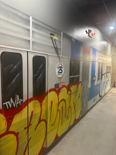 Subway Trainyard mural at Biggies Cookies in Peoria, AZ