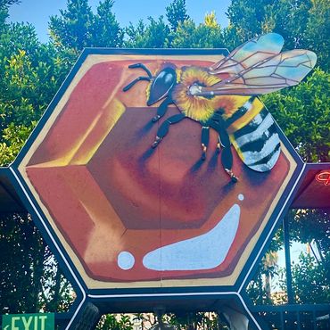 Honeycomb/Bee mural at The Pemberton in downtown Phoenix