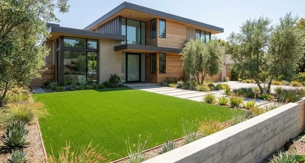 Palo Alto Front Yard Synthetic Turf.