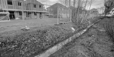Construction site and watercourse