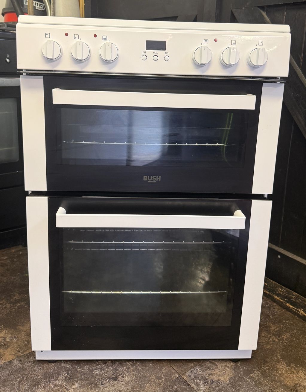 Bush 60cm Double Oven Electric Cooker 