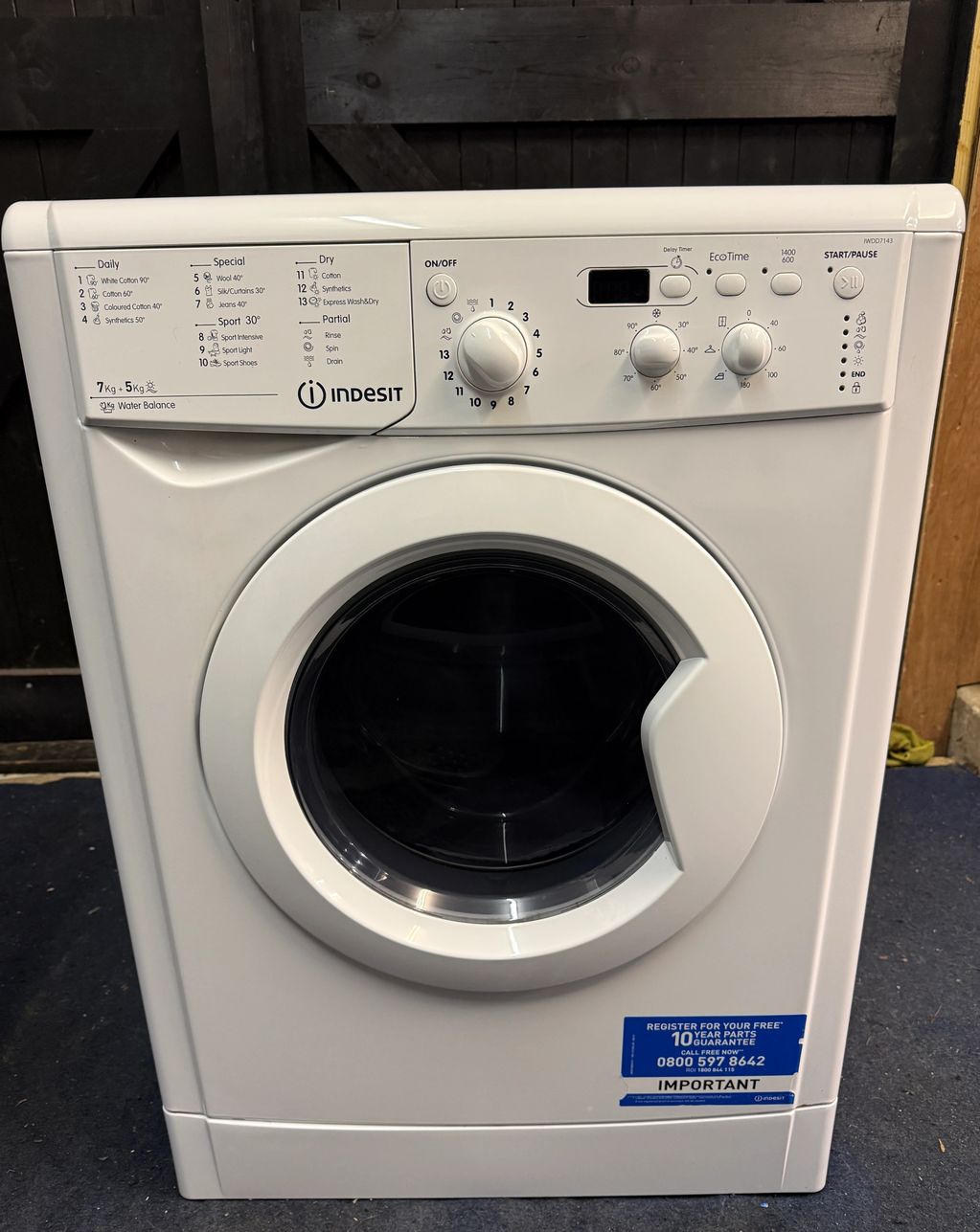 Indesit 7kg 1400 RPM Washer/Dryer
