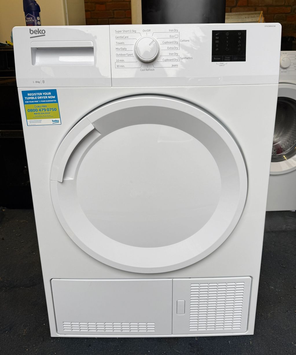 Beko 8kg Condenser Sensor Dryer 