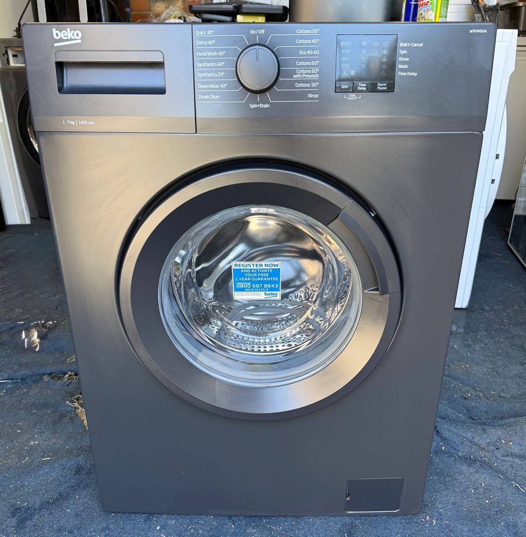 Grey Beko 7kg 1400 RPM Washing Machine 
