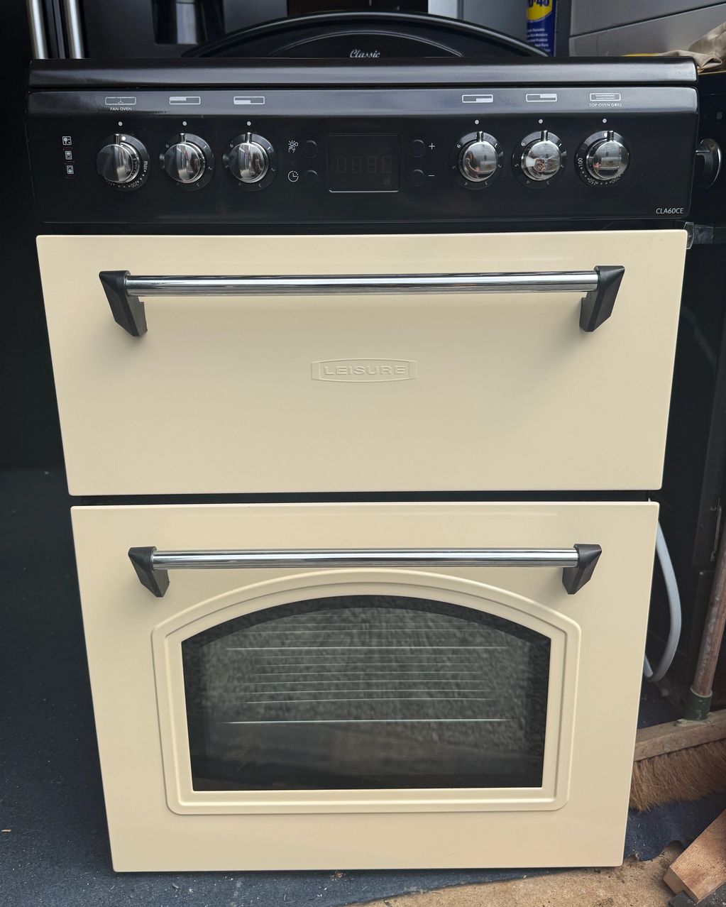 Cream Leisure 60cm Double Oven Electric Range Style Cooker