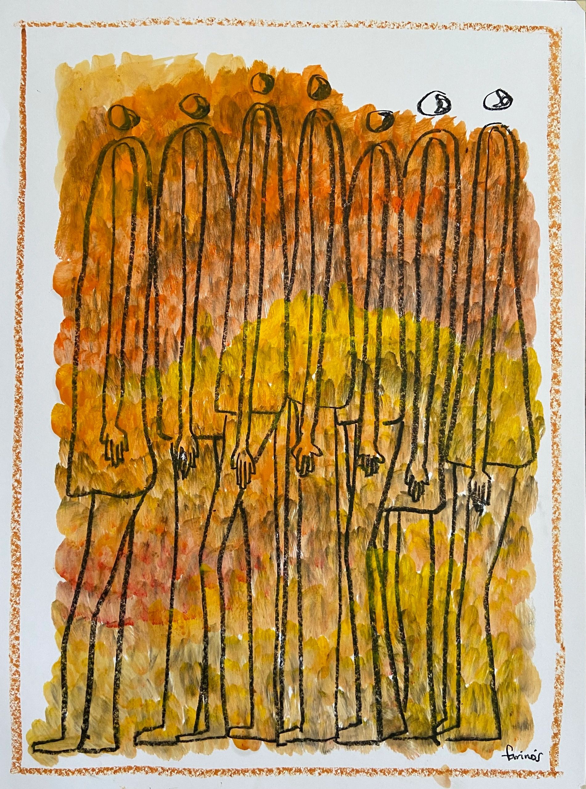 Procession 
Oil on paper
18”x 24”