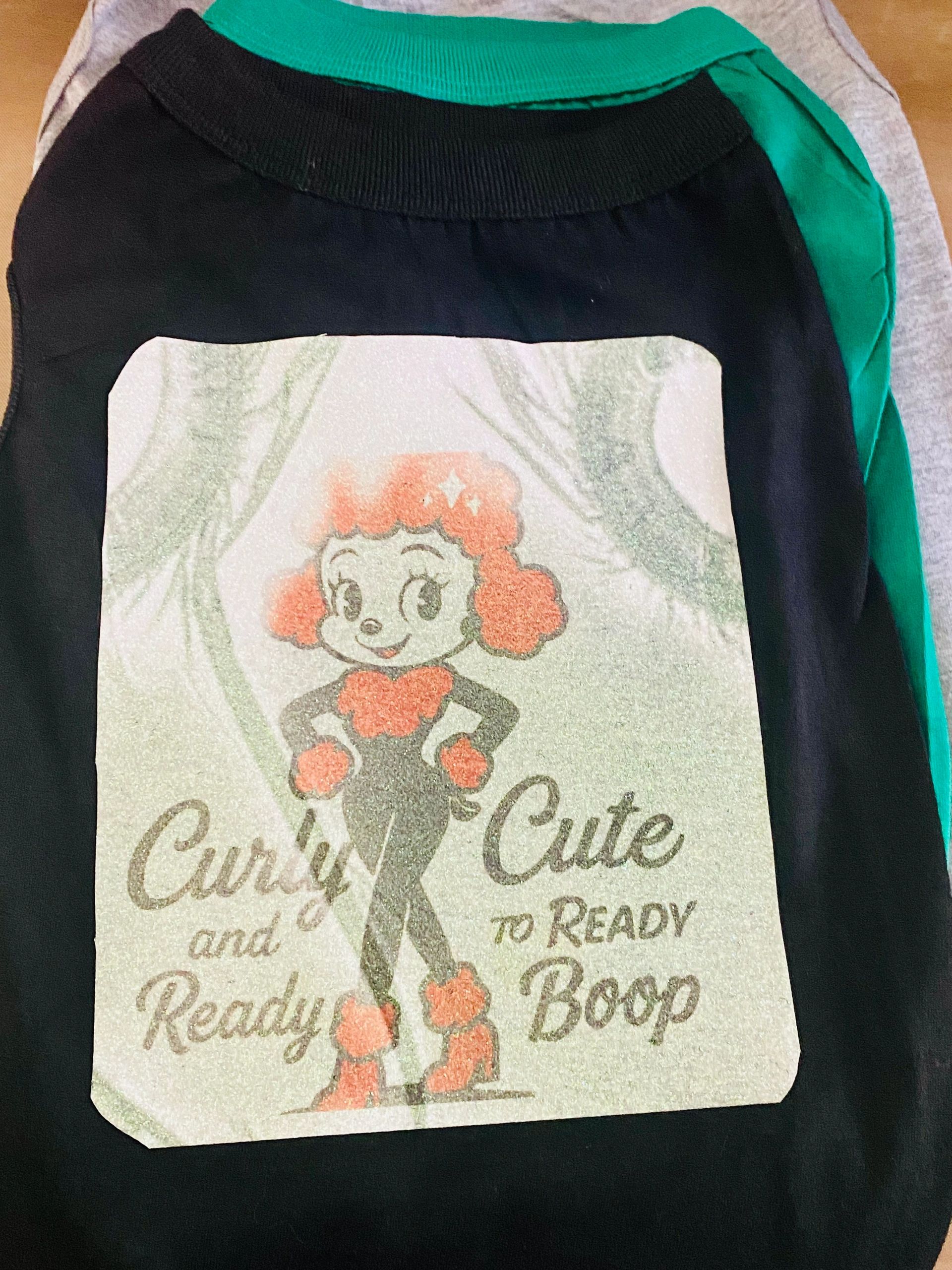 Curly Cute and Ready to Boop tshirt- Size M