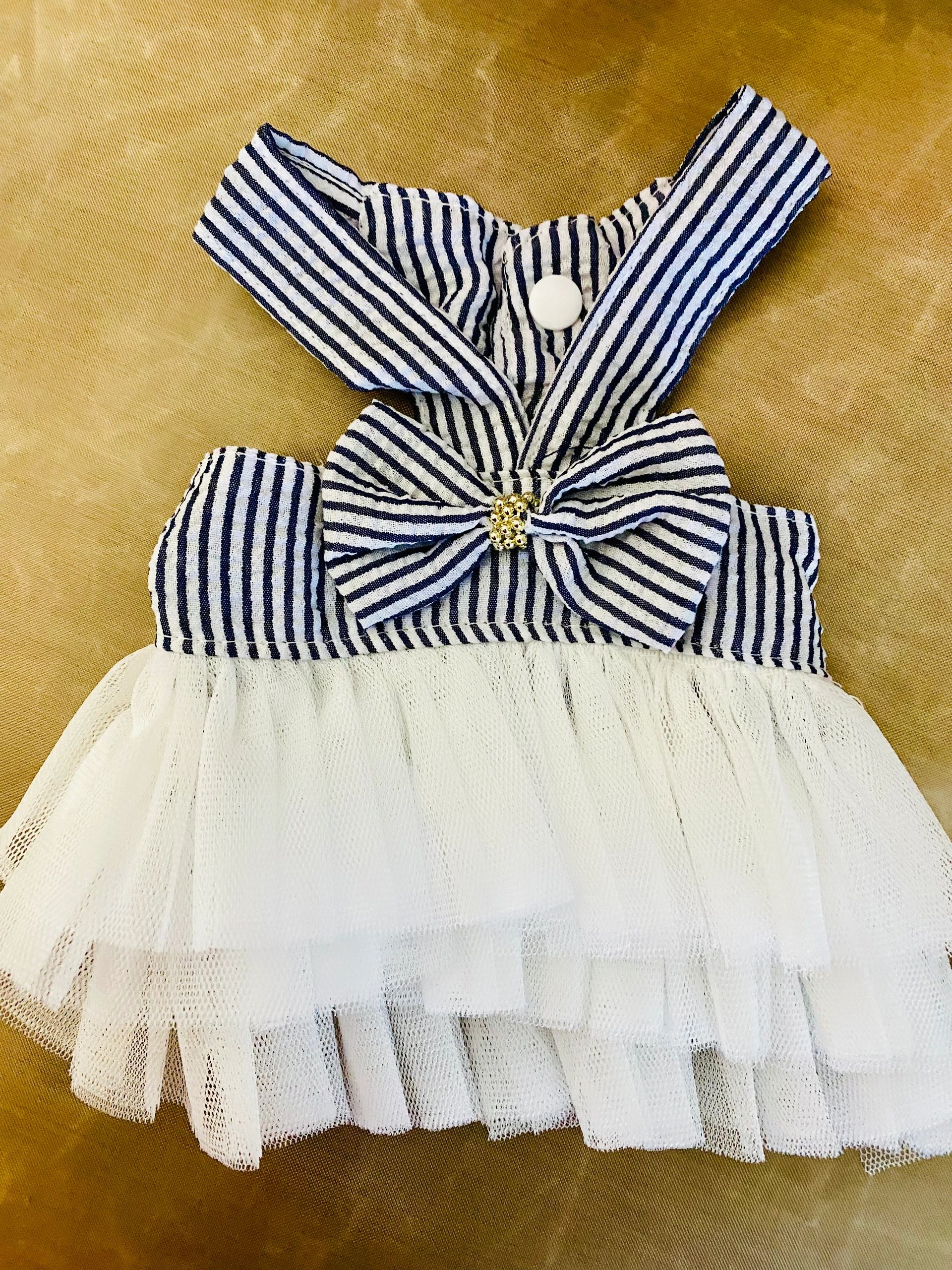 Imported Finds - Black and White Tutu dog dress- size xs