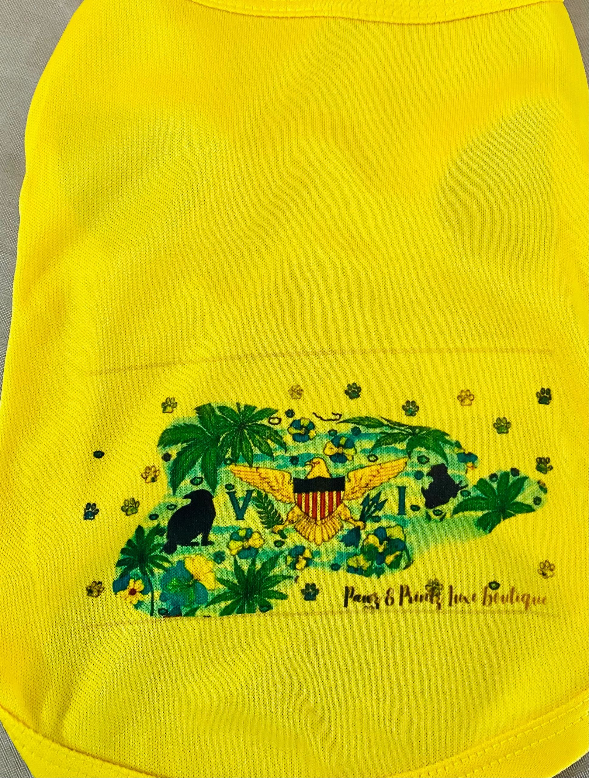 USVI Paw Paradise Dog Tee - Size Small