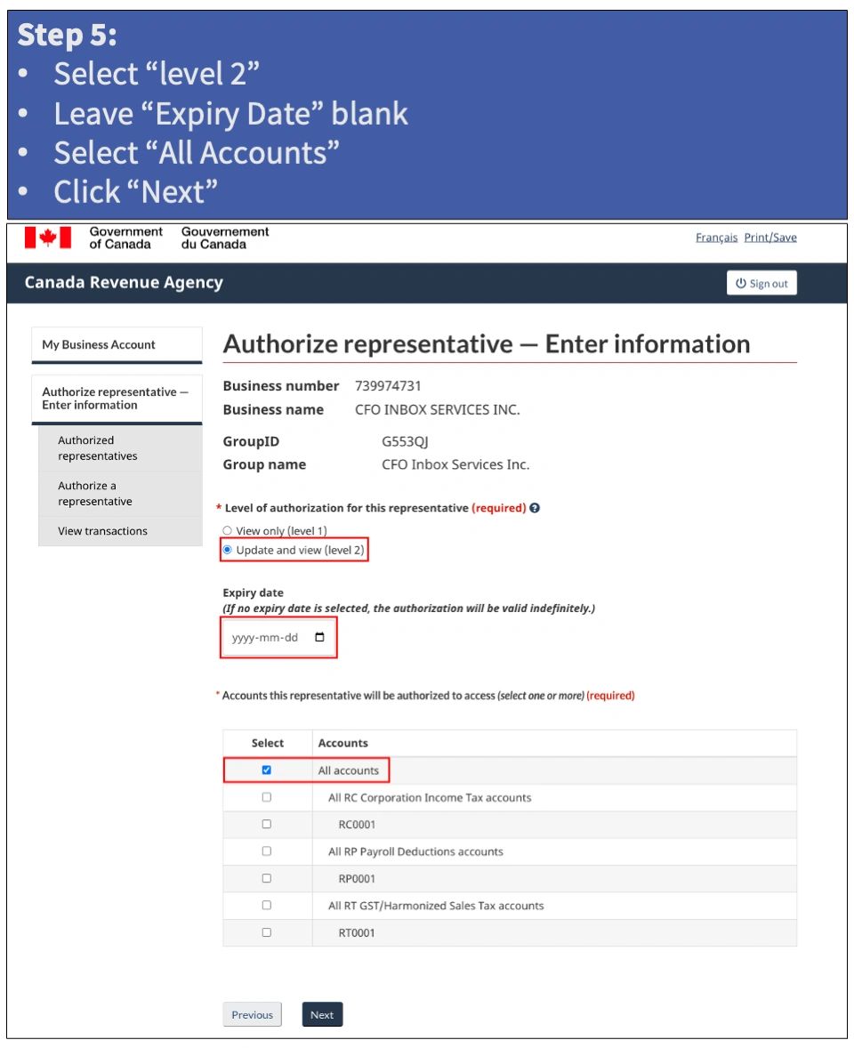 Rc59 Authorize My Bus Acct Rep | CFO Inbox