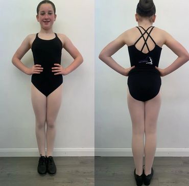 G1 Tap and above 
- Leotard
- Ballet tights
- Split sole tap shoes