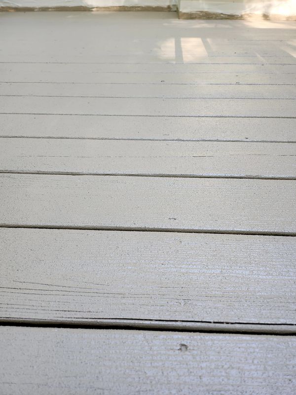 deck resurfaced and coated with Acryfin.