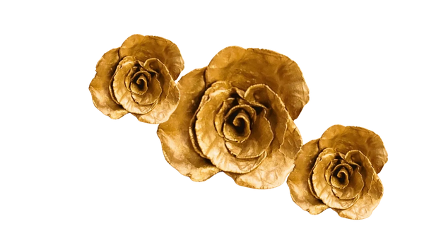 Gold ceramic flower 3"x3"
$49.99 USD