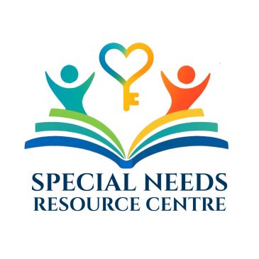 Logo of Special Needs Resource Centre with colorful figures and heart-shaped key.
