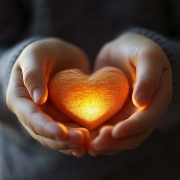 a man holding a heart to represent heart connection