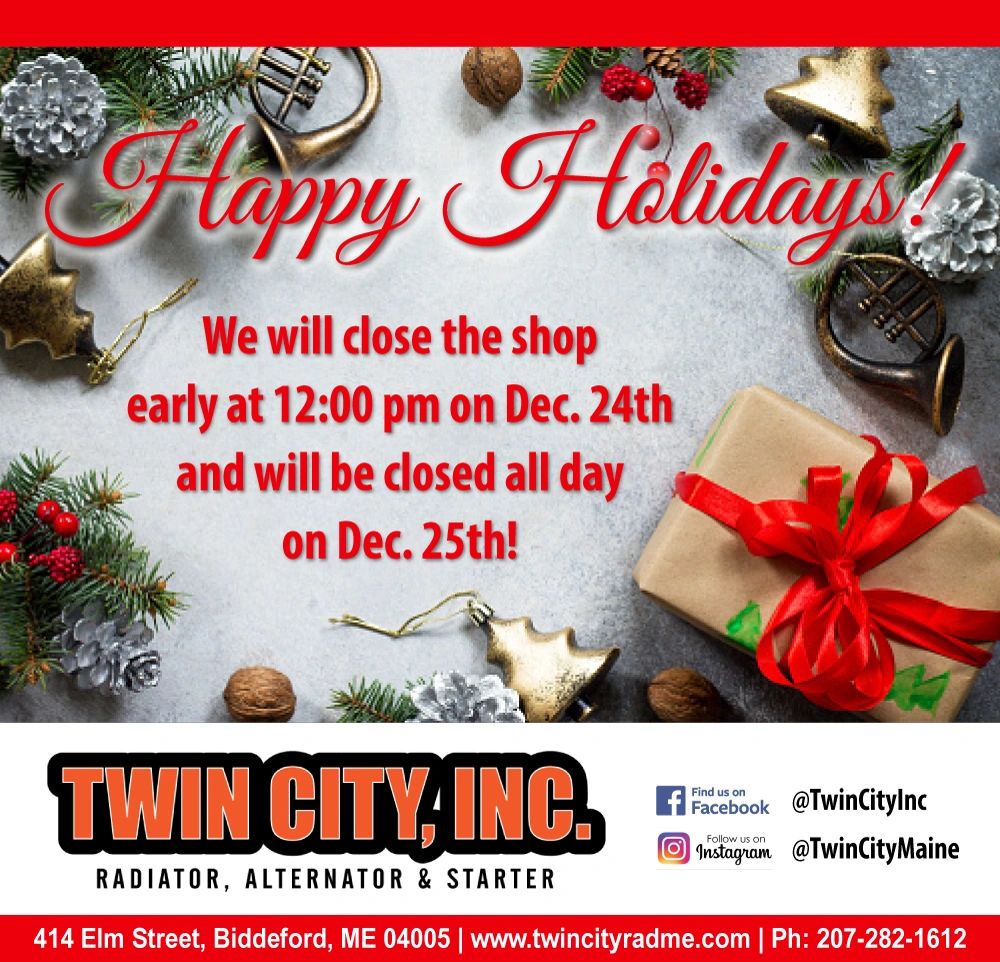 Our Holiday Hours!