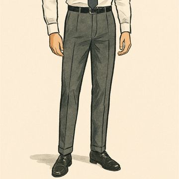 1950's style sketch  of a gentlemans trousers.