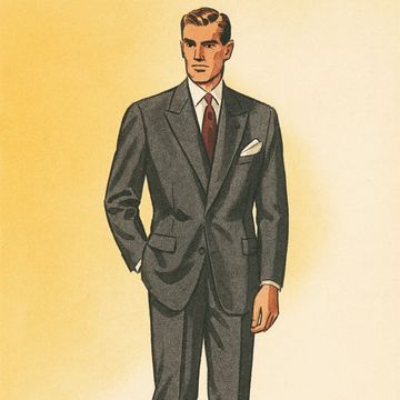 1950's style sketch  of a gentlemans suit.