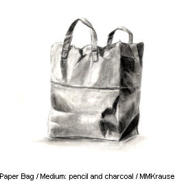 Paper Bag - pencil and charcoal