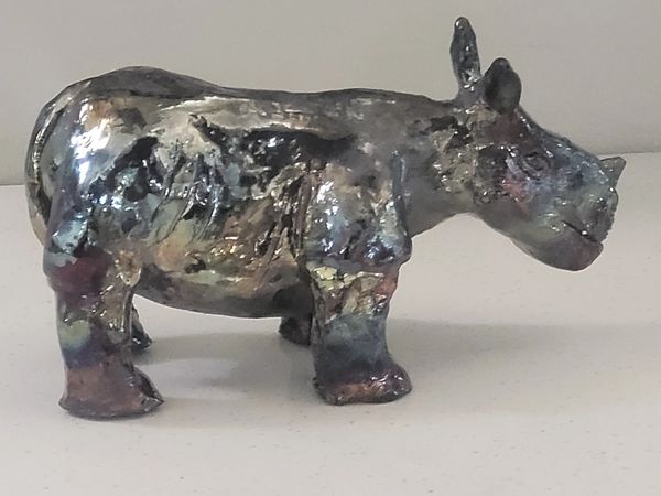 The last baby Rhino
Raku sculpture