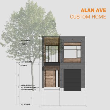 Modern two-story custom home exterior design.