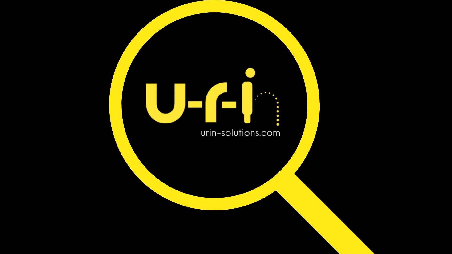 search urin solutions with magnifying glass and urin-solutions logo