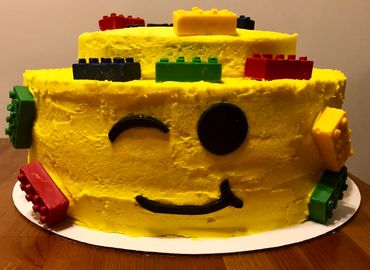 Lego Themed Birthday Cake