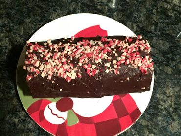 Peppermint Yule Log