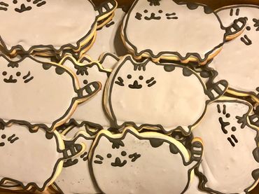 Pusheen Decorated Sugar Cookies