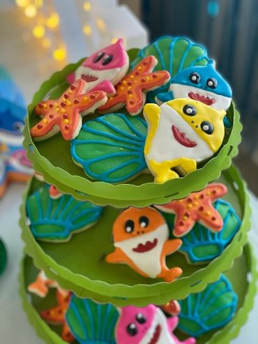 Baby Shark/Sea Life Decorated Sugar Cookies