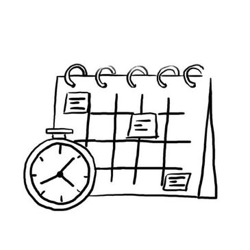 Calendar and stopwatch sketch.