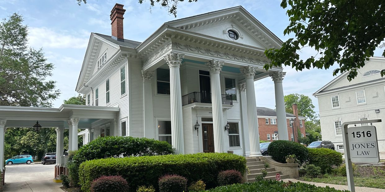 Exterior photo of Jones Law, located in the Historic Coulter House Columbia, SC