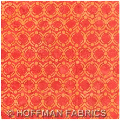 july circle orange dots batik