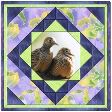 diamond star frame potholder or block pattern