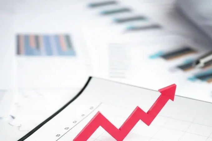 Una grafica que muestra un aumento de productividad. 