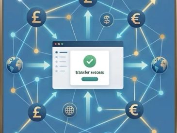 Blockchain transfer success with multiple currencies.