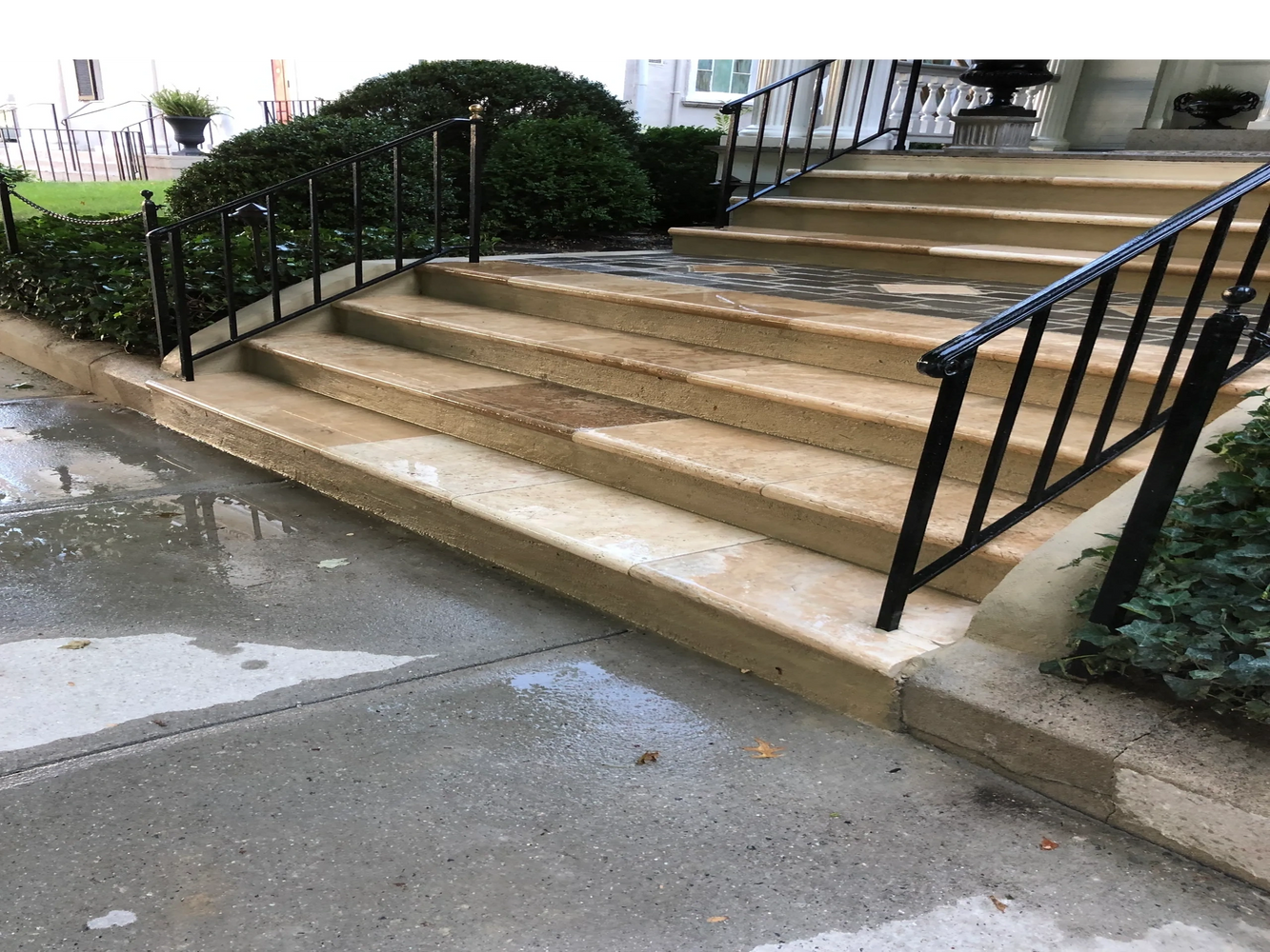 Natural stone steps 