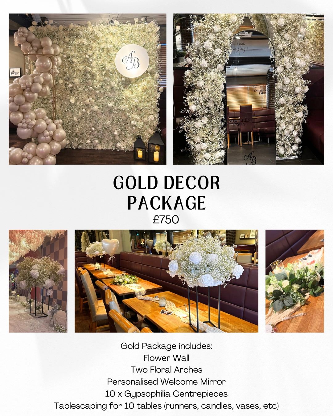 WEDDING FLORAL HIRE MIDLANDS, FLOWER WALL, FLORAL CENTREPIECES, FLORAL ARCH