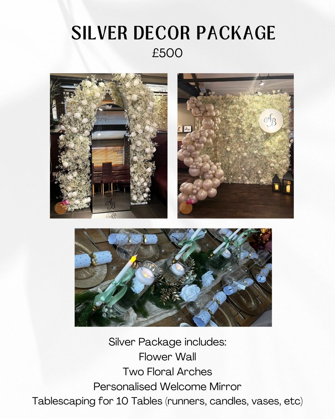 WEDDING FLORAL HIRE MIDLANDS, FLOWER WALL, FLORAL CENTREPIECES, FLORAL ARCH