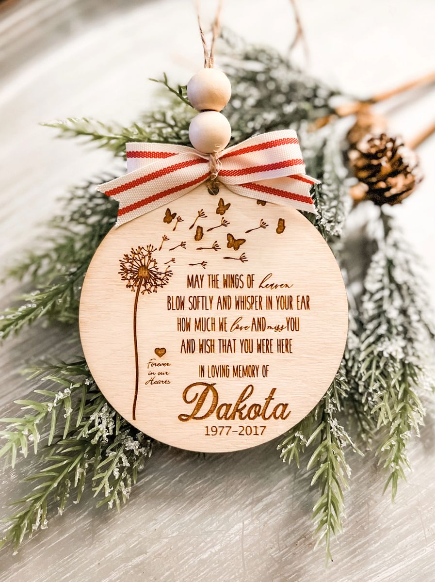 Personalized Dandelion Memorial Ornament
