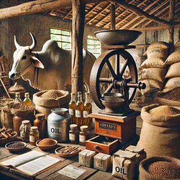 Traditional Cold-Pressed Oil Extraction Using Wooden Ghani, Ghanni machine setup for your business 
