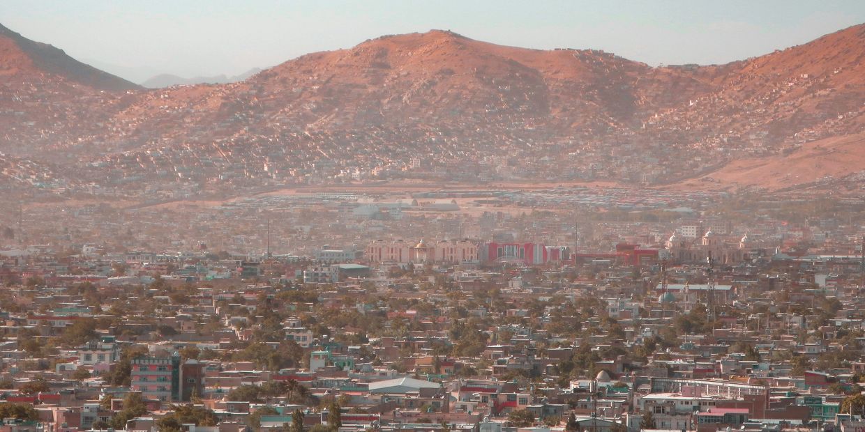 Kabul city surrounded by mountains