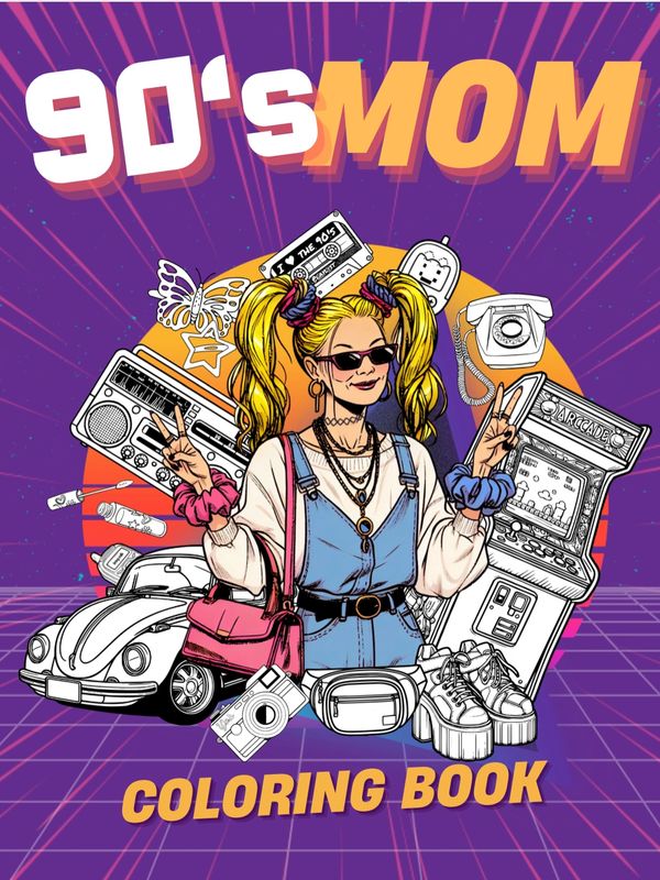 millennial 90s mom coloring book