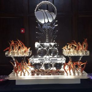 ice food display sculpture